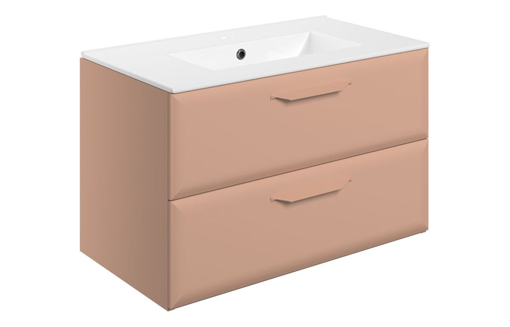 Mendi 400/600/800/1200mm Floorstanding/ Wall Hung Unit & Basin - Matt Apricot