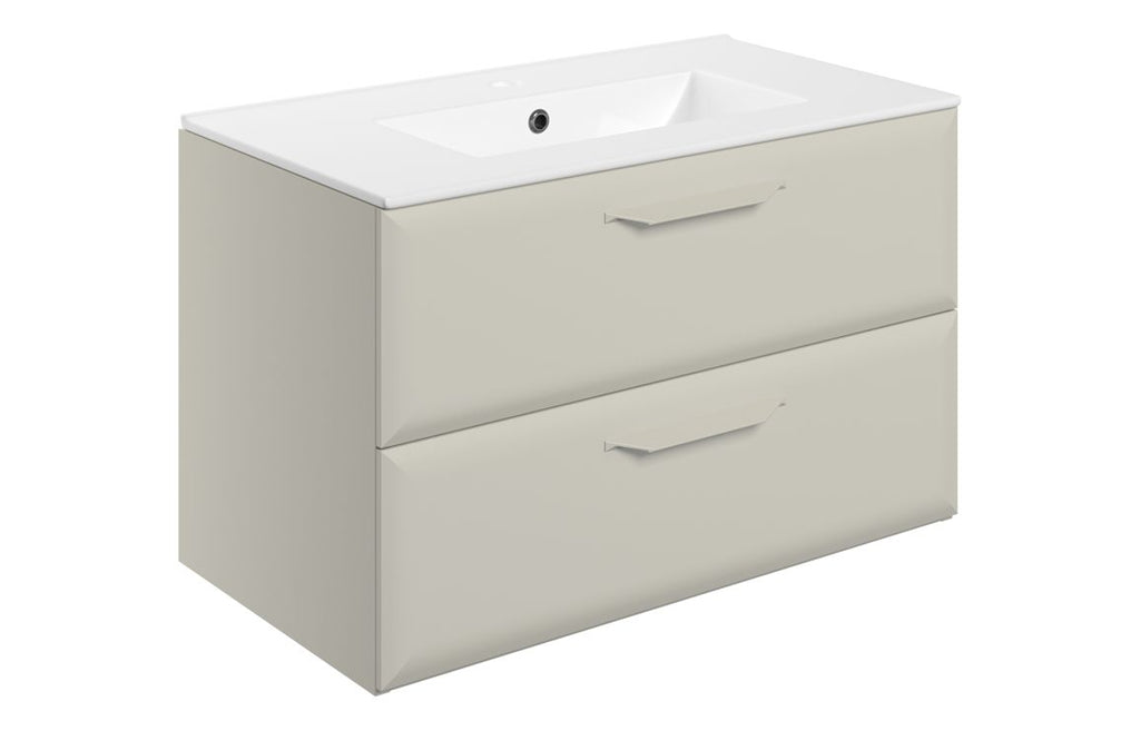 Mendi 400/600/800/1200mm Floorstanding/ Wall Hung Unit & Basin - Matt Latte