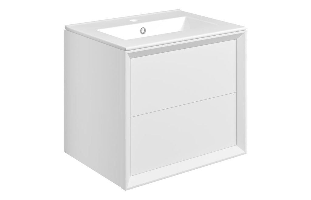 Deba 600/800/1200mm Wall Hung Unit & Basin - Matt White