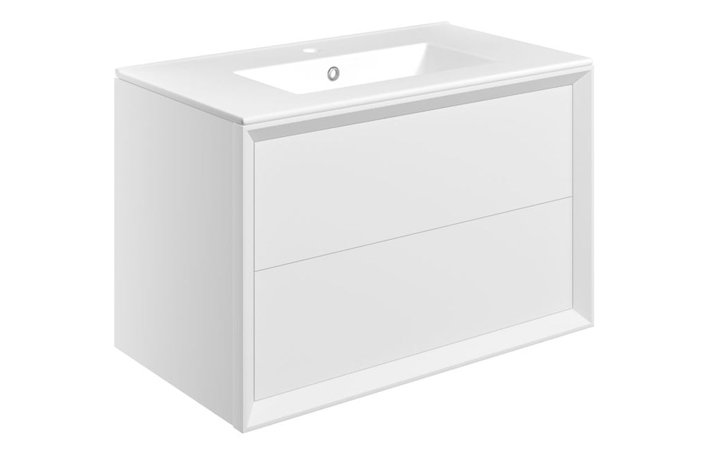 Deba 600/800/1200mm Wall Hung Unit & Basin - Matt White