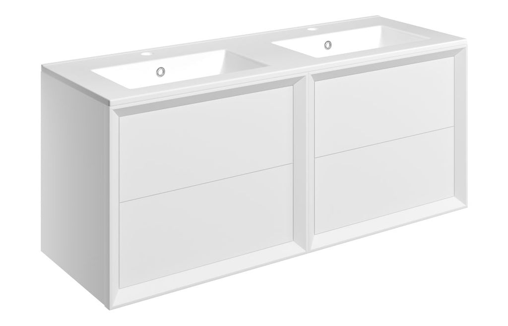 Deba 600/800/1200mm Wall Hung Unit & Basin - Matt White