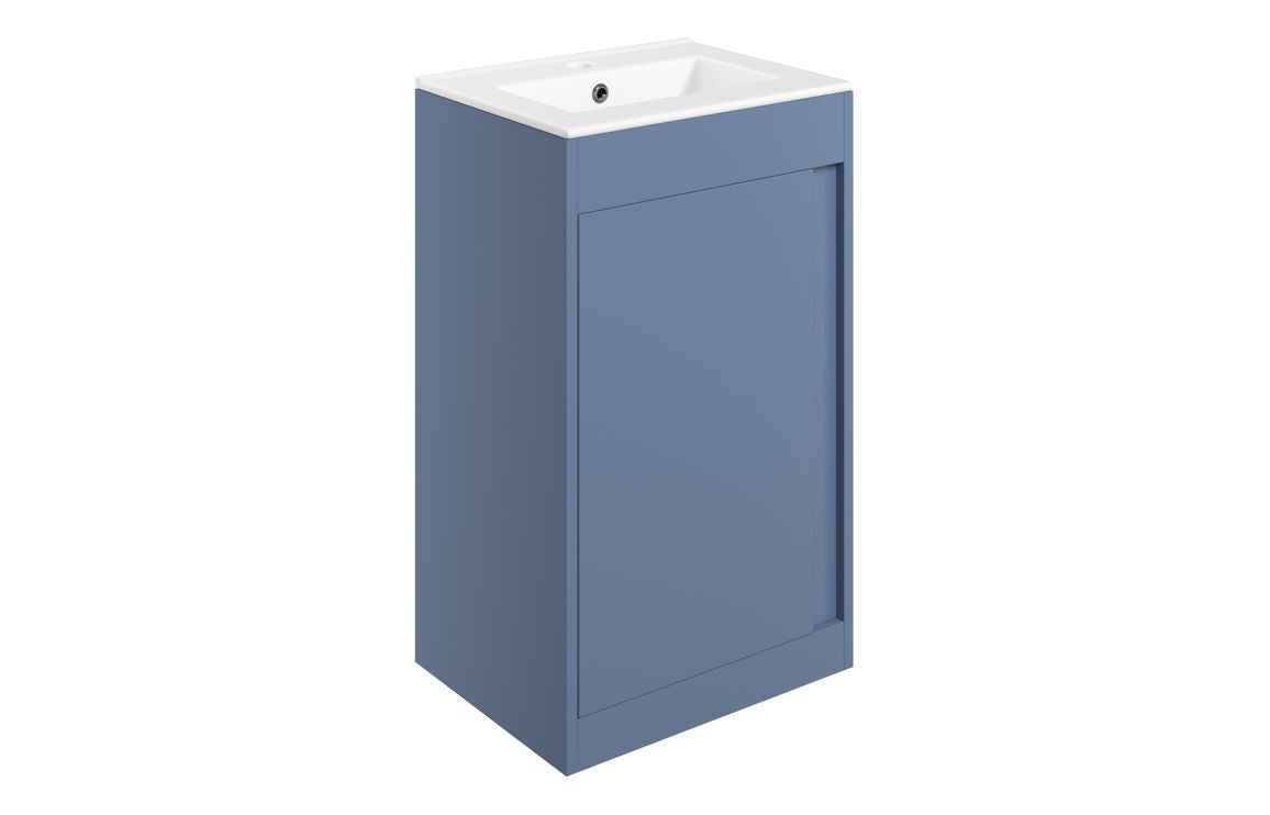 Aire 400/500mm Floorstanding/ Wall Hung Unit & Basin - Matt Misty Blue