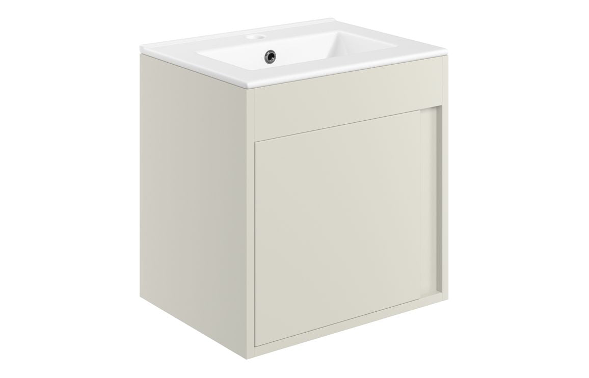 Aire 400/500mm Floorstanding/ Wall Hung Unit & Basin - Matt Latte