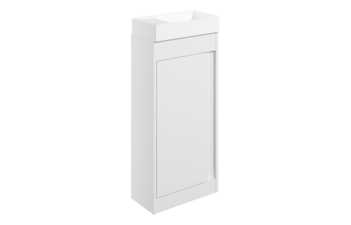 Aire 400/500mm Floorstanding/ Wall Hung Unit & Basin - White Gloss