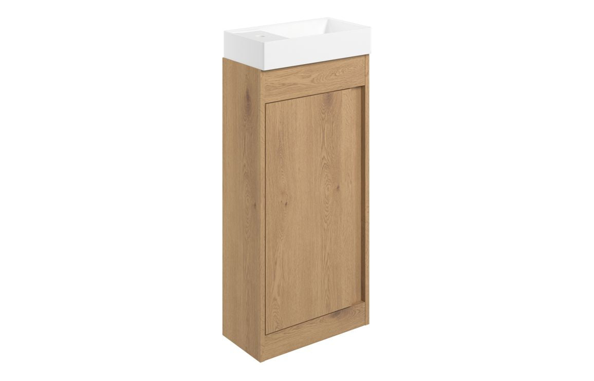 Aire 400/500mm Floorstanding/ Wall Hung Unit & Basin - Seville Oak