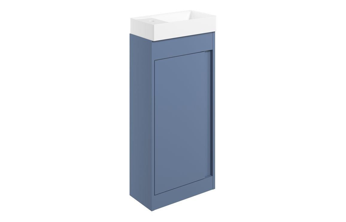 Aire 400/500mm Floorstanding/ Wall Hung Unit & Basin - Matt Misty Blue