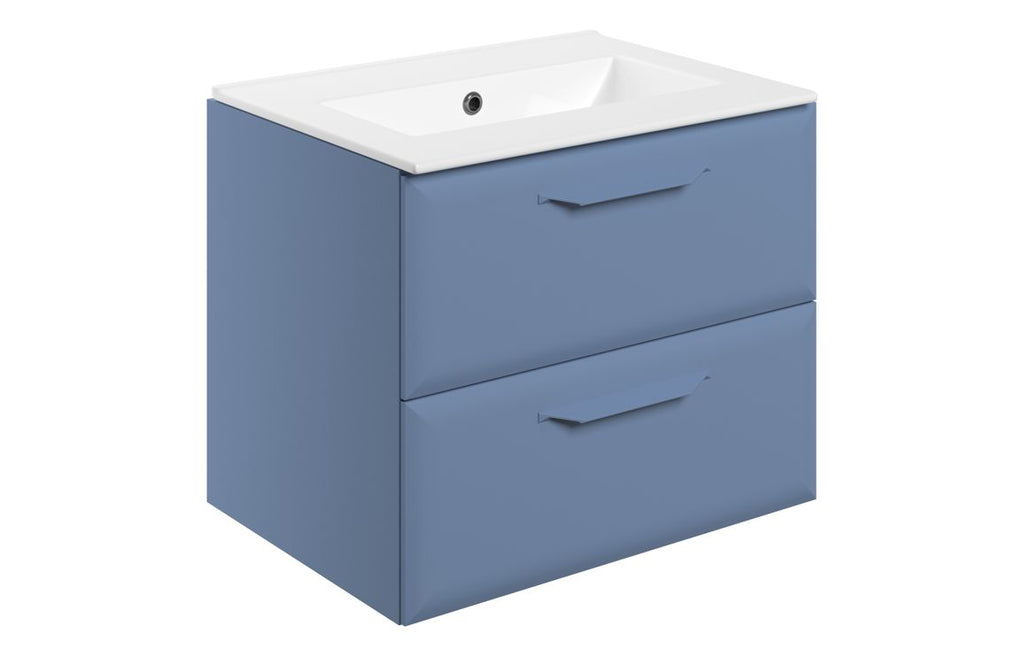 Mendi 400/600/800/1200mm Floorstanding/ Wall Hung Unit & Basin - Matt Misty Blue