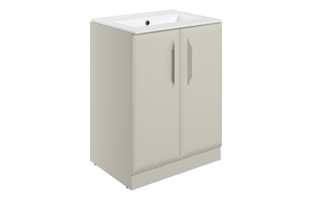 Mendi 400/600/800/1200mm Floorstanding/ Wall Hung Unit & Basin - Matt Latte