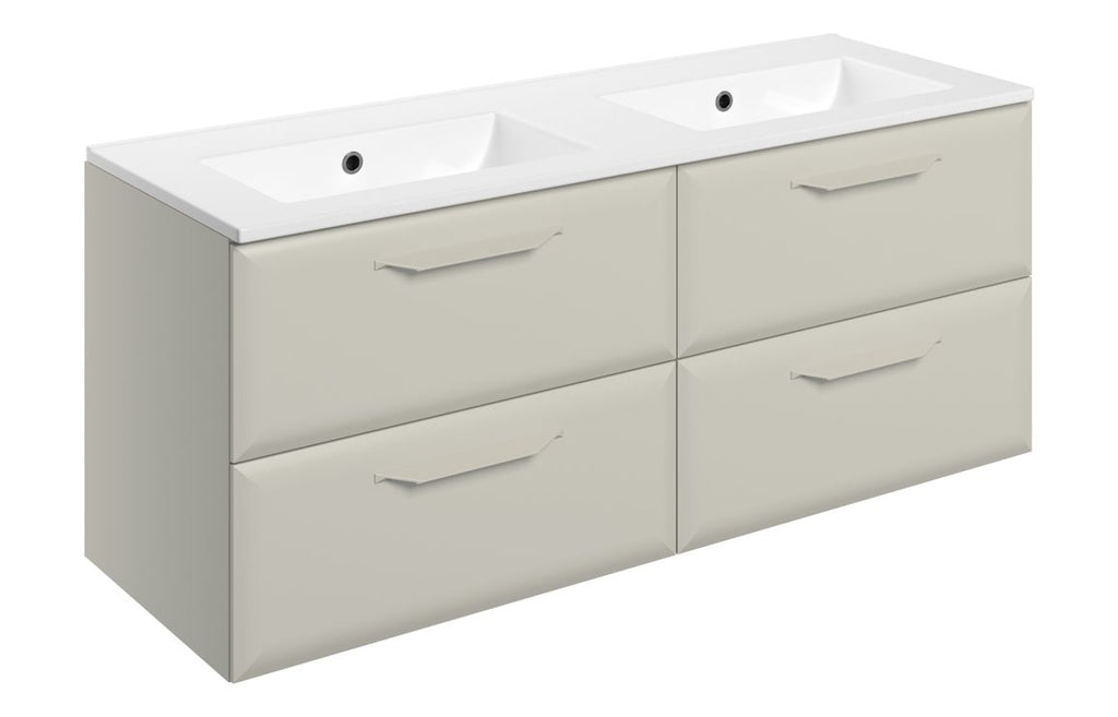 Mendi 400/600/800/1200mm Floorstanding/ Wall Hung Unit & Basin - Matt Latte