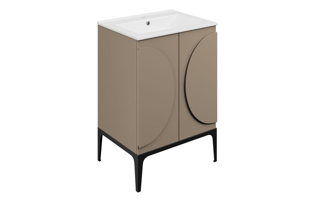 Veer 600/1000mm Floorstanding Unit & Basin - Matt Taupe