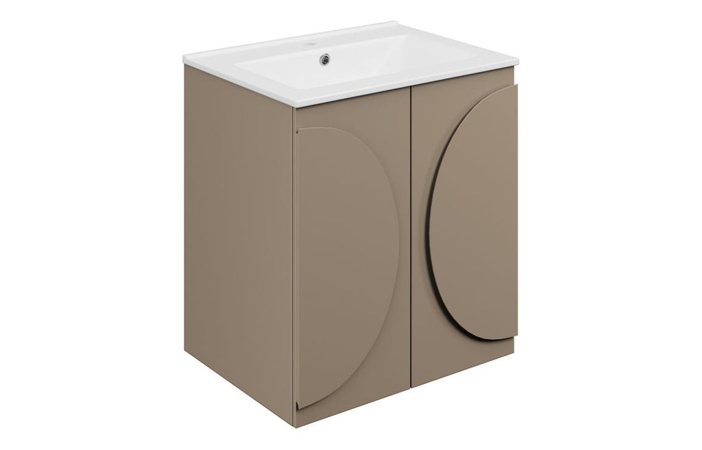 Veer 600/1000mm Floorstanding Unit & Basin - Matt Taupe