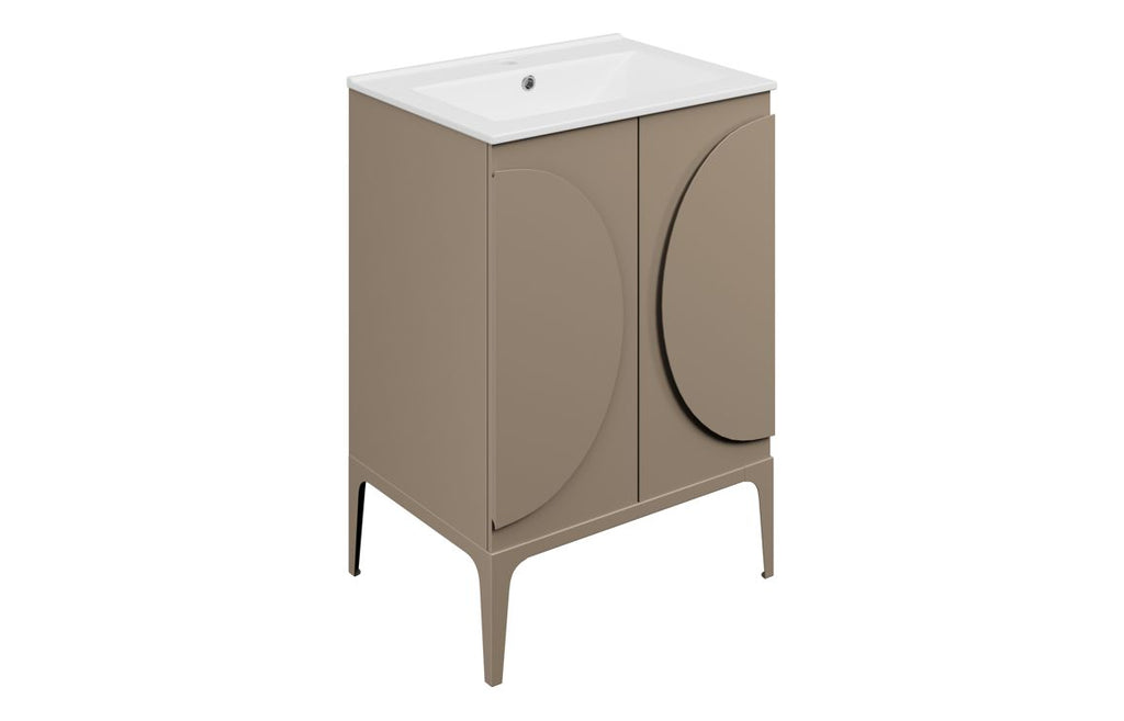 Veer 600/1000mm Floorstanding Unit & Basin - Matt Taupe