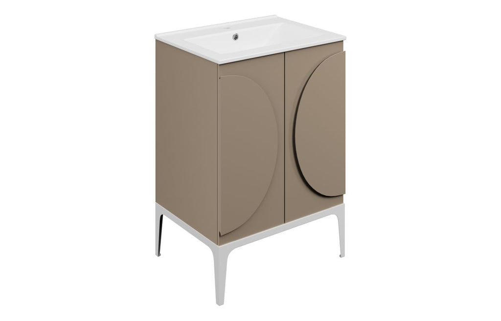 Veer 600/1000mm Floorstanding Unit & Basin - Matt Taupe