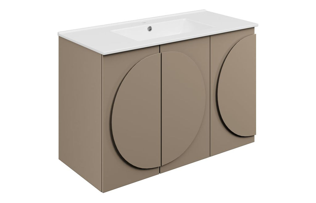 Veer 600/1000mm Floorstanding Unit & Basin - Matt Taupe