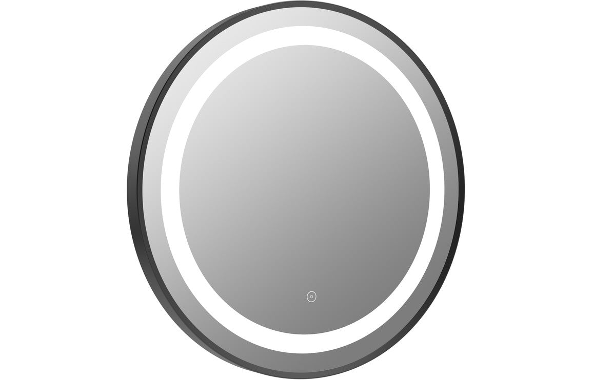 Bonfire Round Front-Lit LED Mirror 600 x 600 mm - Bronze, Black, Brass