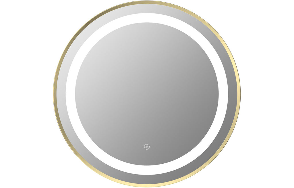 Bonfire Round Front-Lit LED Mirror 600 x 600 mm - Bronze, Black, Brass