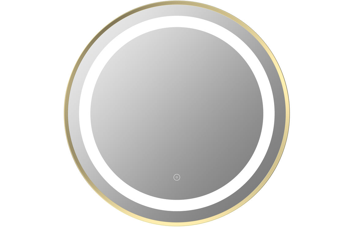 Bonfire Round Front-Lit LED Mirror 600 x 600 mm - Bronze, Black, Brass