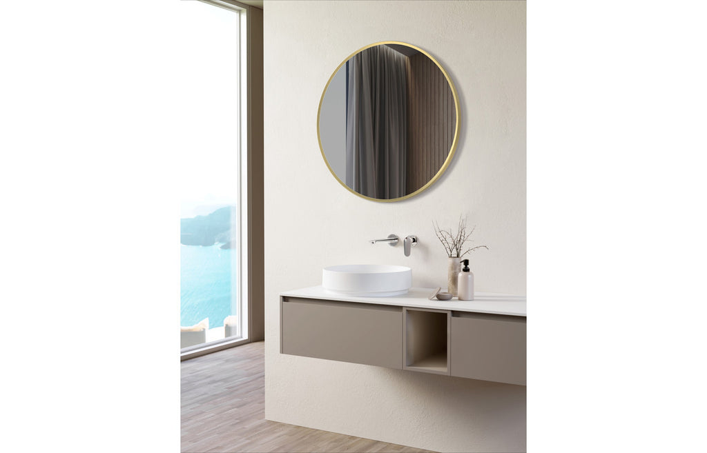 Keeka Round Plain Mirror 500/ 600 mm - Bronze, Black, Brass