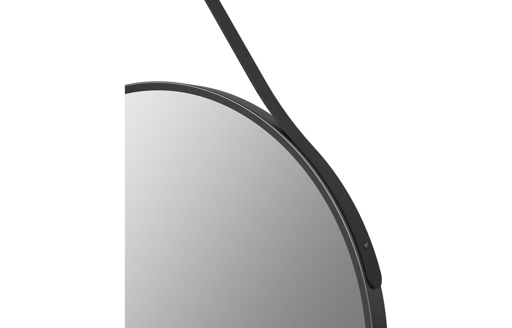 Bapco Round Plain Mirror 600 x 600 mm - Black