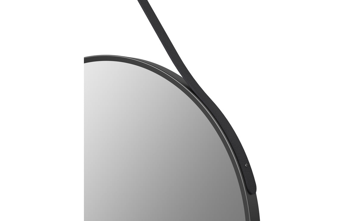 Bapco Round Plain Mirror 600 x 600 mm - Black
