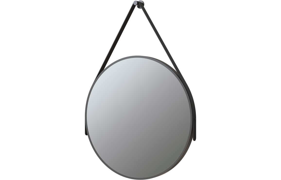 Bapco Round Plain Mirror 600 x 600 mm - Black