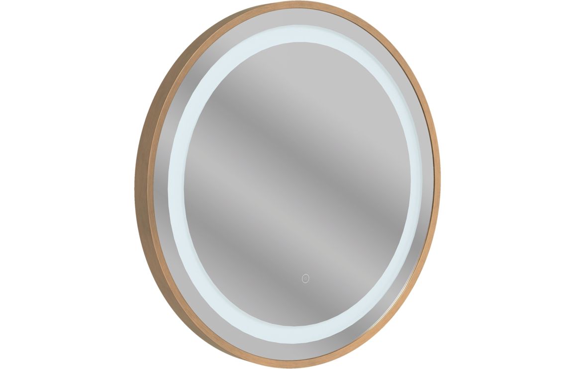 Bonfire Round Front-Lit LED Mirror 600 x 600 mm - Bronze, Black, Brass