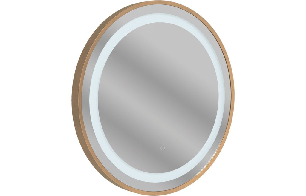 Bonfire Round Front-Lit LED Mirror 600 x 600 mm - Bronze, Black, Brass