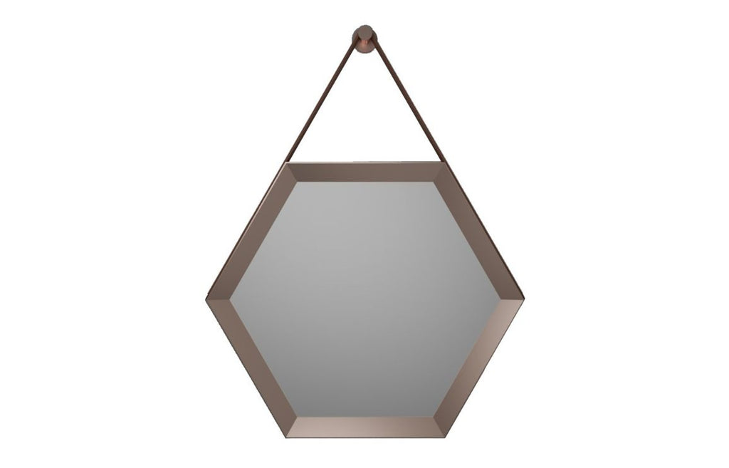 Satkon Hexagonal Plain Mirror 500 x 433 mm - Bronze