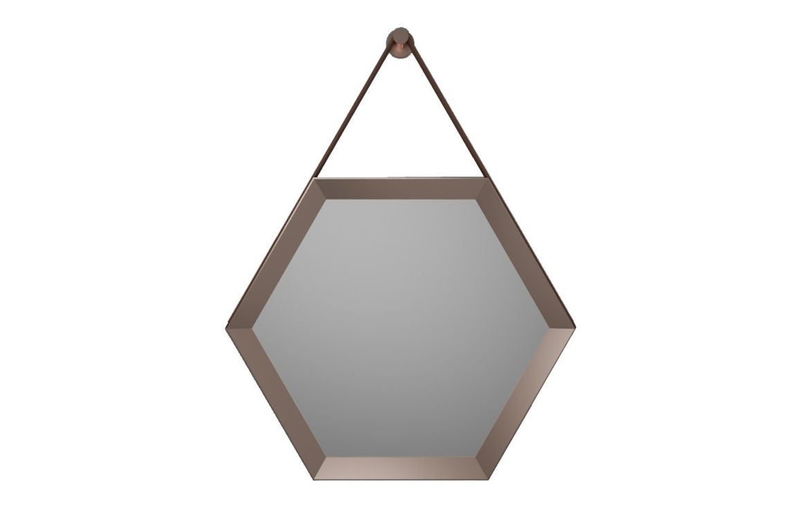 Satkon Hexagonal Plain Mirror 500 x 433 mm - Bronze