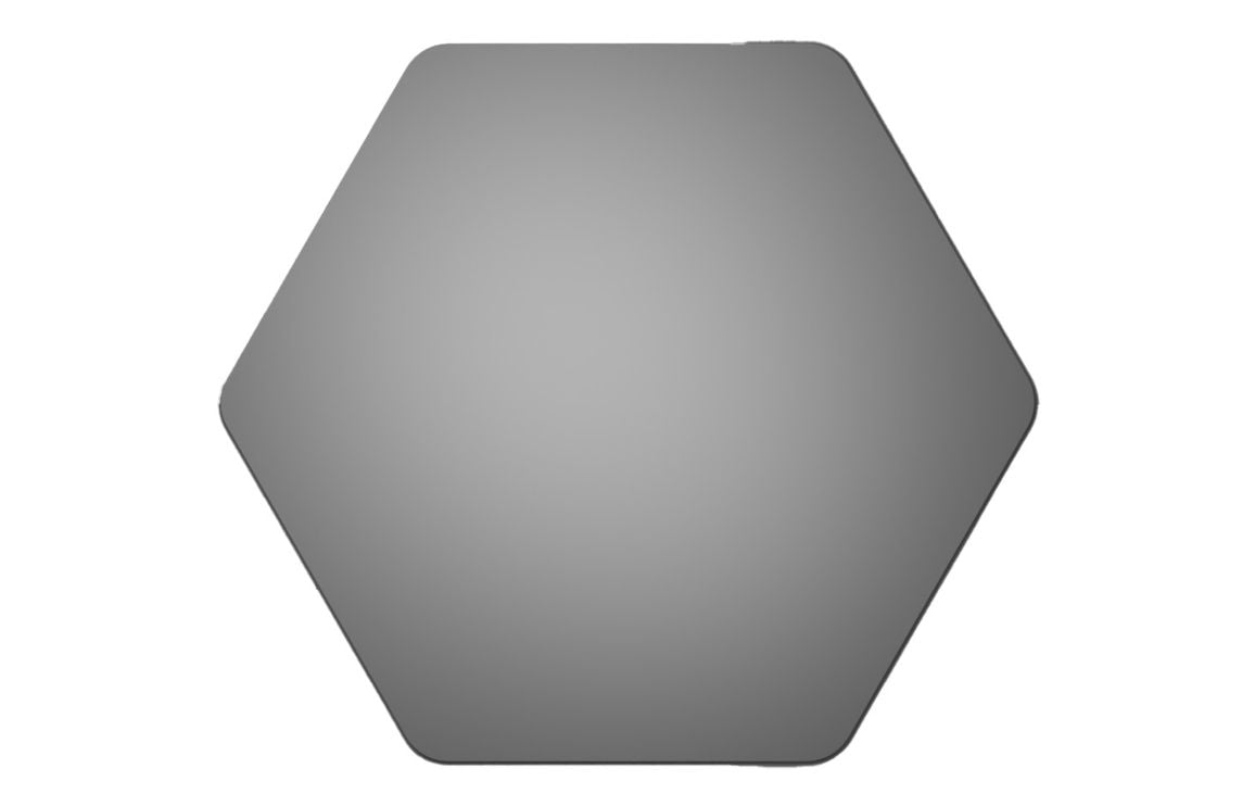 Fate Hexagonal Plain Mirror 500 x 441 mm