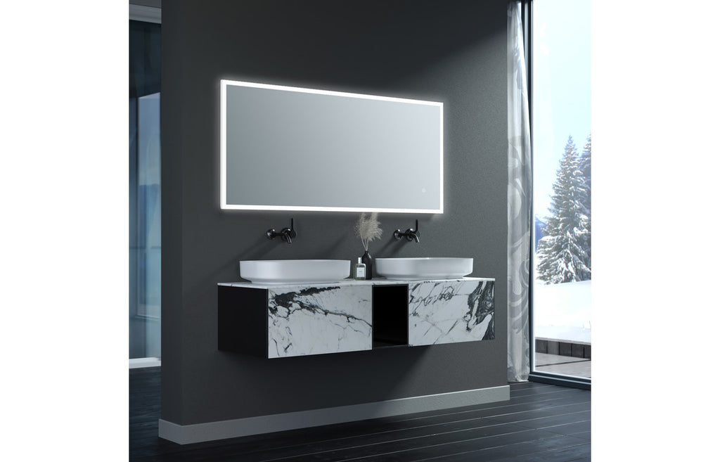 Sunder Rectangular Edge-Lit LED Mirror - 800/ 1200 mm