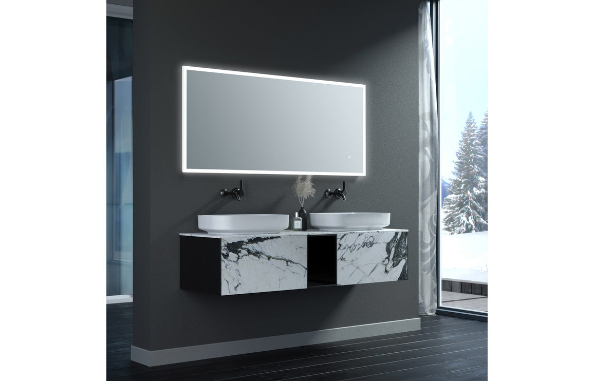 Sunder Rectangular Edge-Lit LED Mirror - 800/ 1200 mm