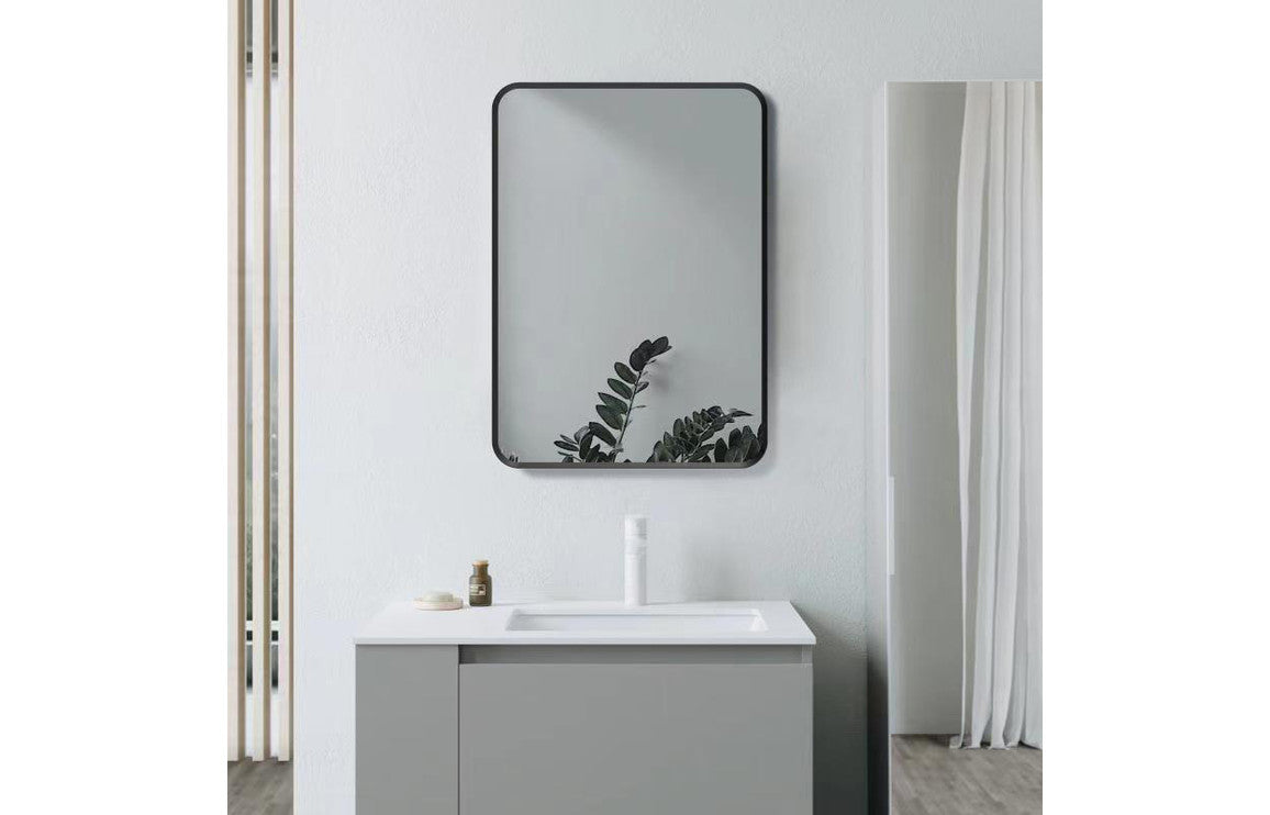 Keeka Rectangular Plain Mirror 800 x 600 mm - Bronze, Black, Brass
