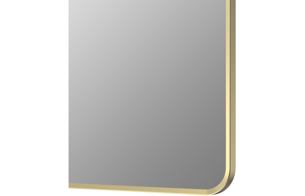 Keeka Rectangular Plain Mirror 800 x 600 mm - Bronze, Black, Brass