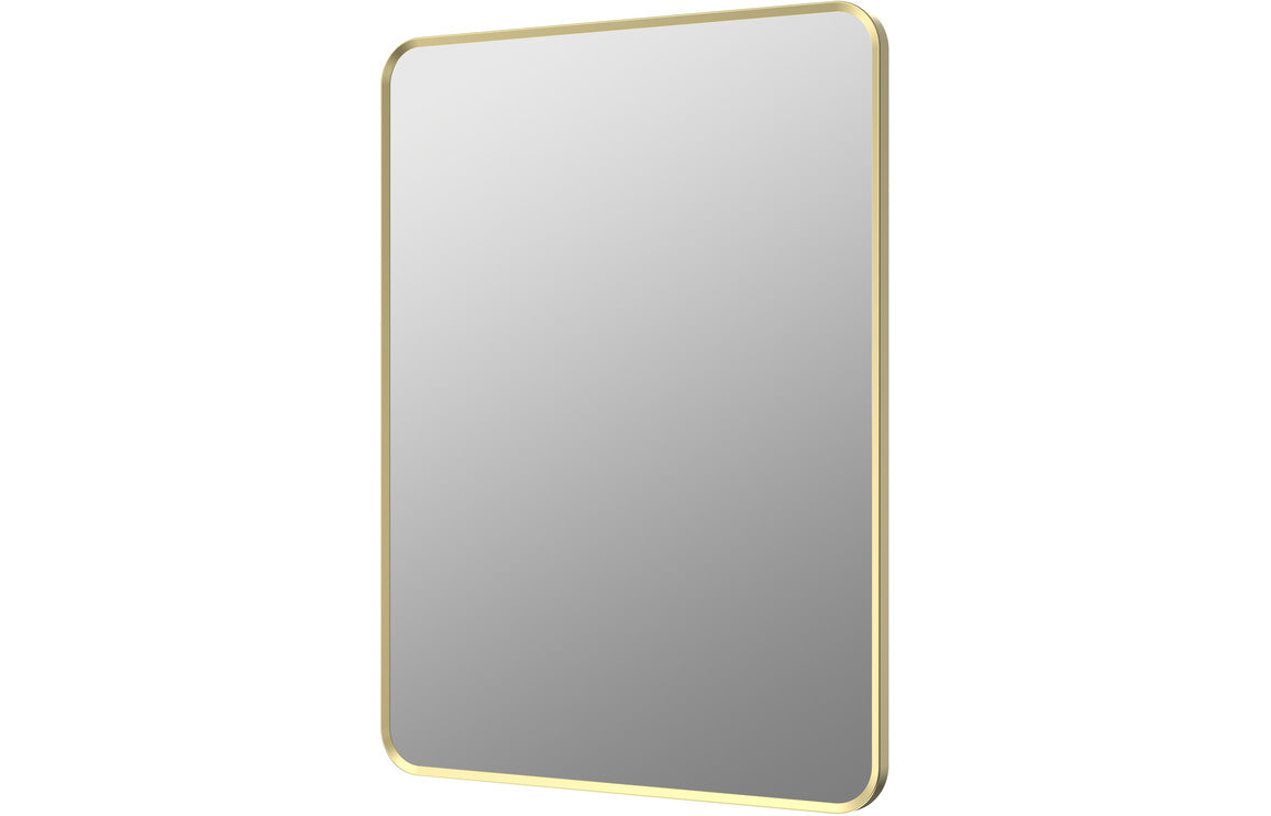 Keeka Rectangular Plain Mirror 800 x 600 mm - Bronze, Black, Brass