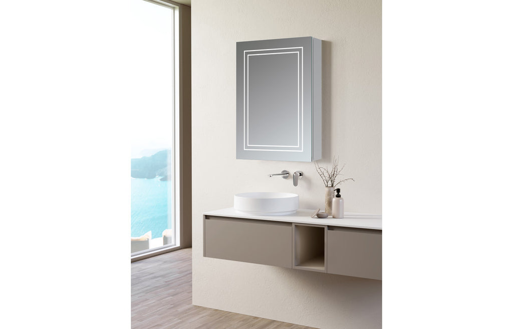 Sanee 1 or 2 Door Front-Lit LED Mirror Cabinet - 500/ 600 mm