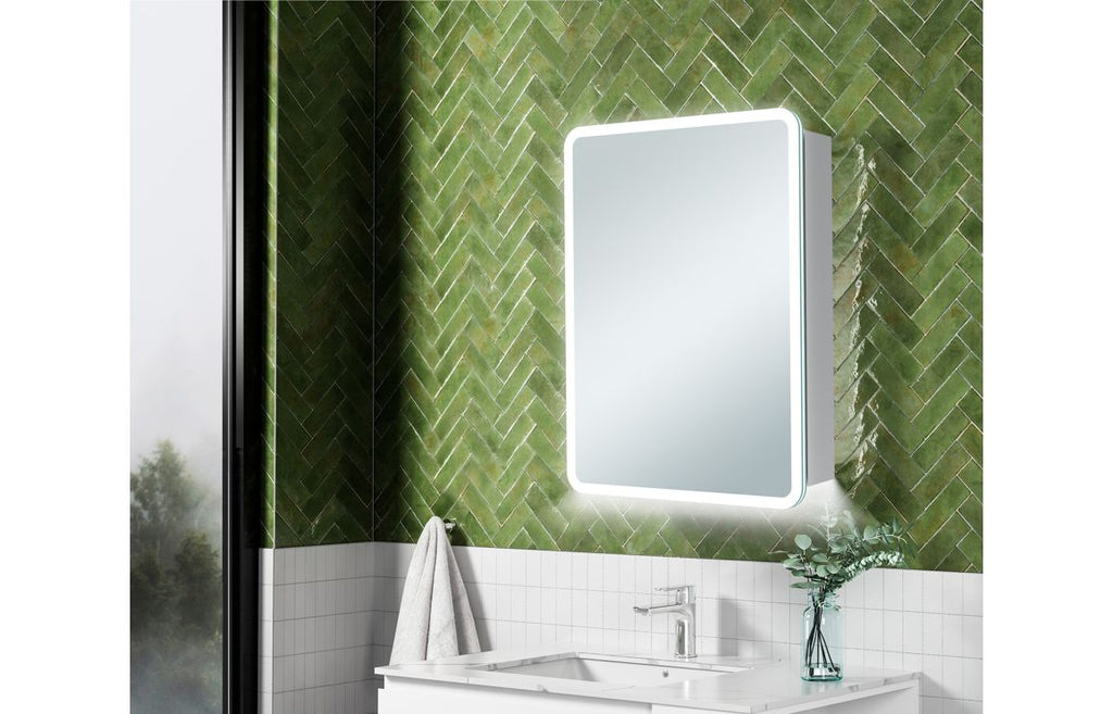Takri 1 or 2 Door Front-Lit LED Mirror Cabinet - 500/ 600 mm