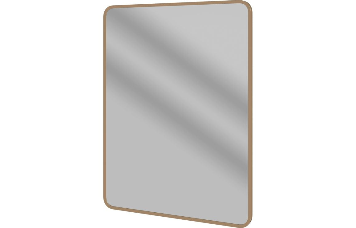 Keeka Rectangular Plain Mirror 800 x 600 mm - Bronze, Black, Brass