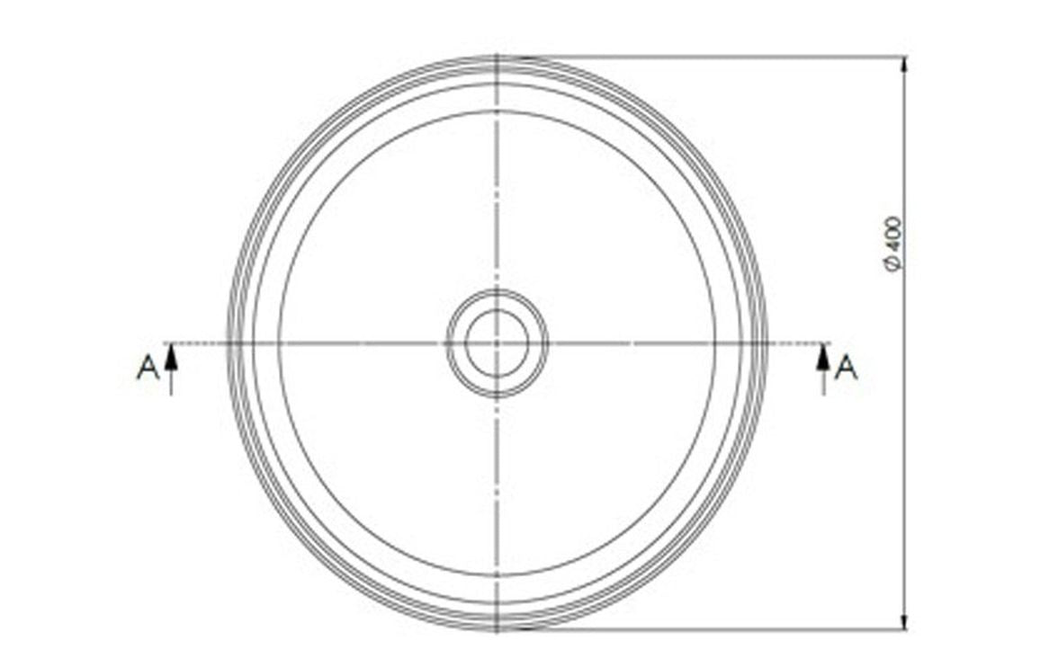 Dhari Fluted 400mm Round Washbowl