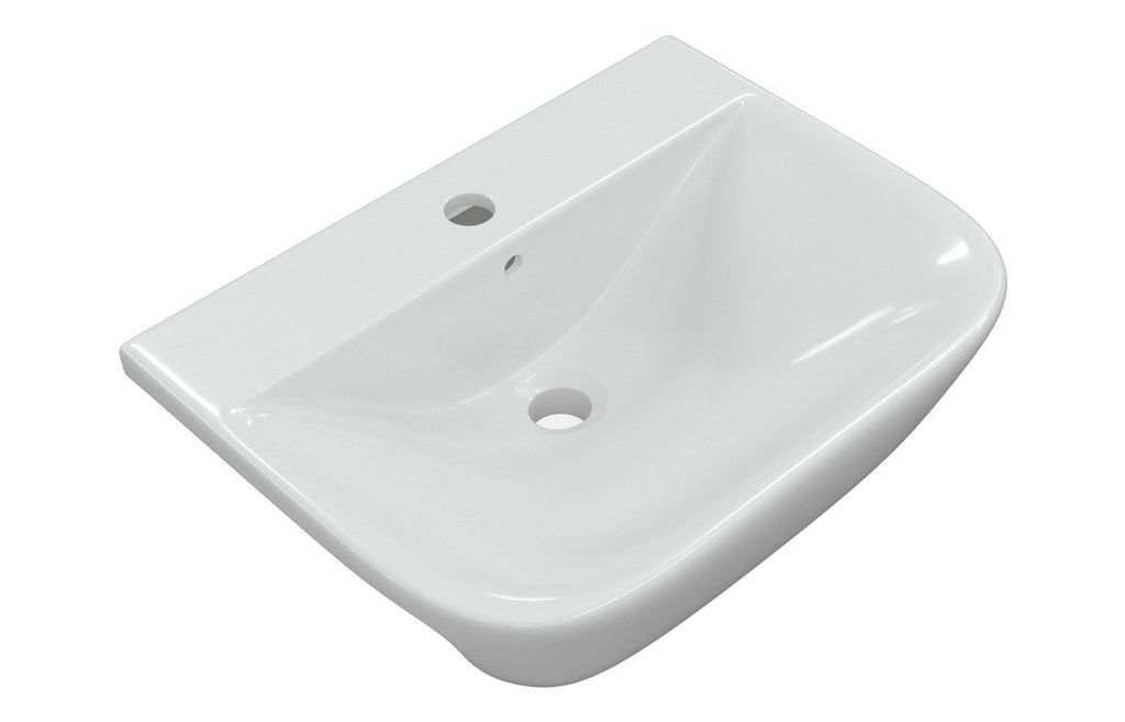 Chorus 520/ 560 X 450mm Basin & Full Pedestal/ Semi Recessed