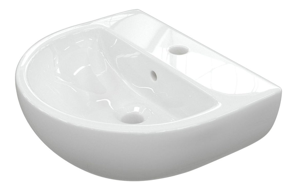 Monte 450x400mm 1TH Cloakroom Basin & Bottle Trap