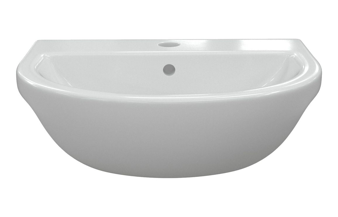 Monte 450/ 550 X 400mm Basin & Full /  Semi Pedestal/ Semi Recessed