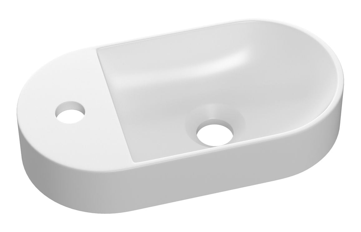 Isaa 380x200mm Mini Resin Washbowl - White