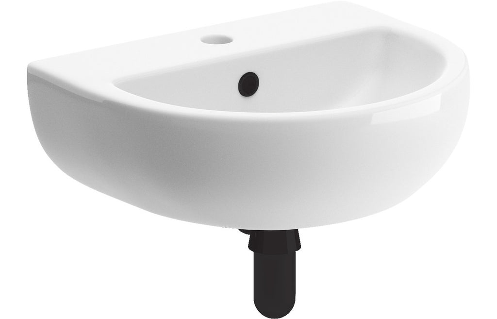 Monte 450x400mm 1TH Cloakroom Basin & Bottle Trap