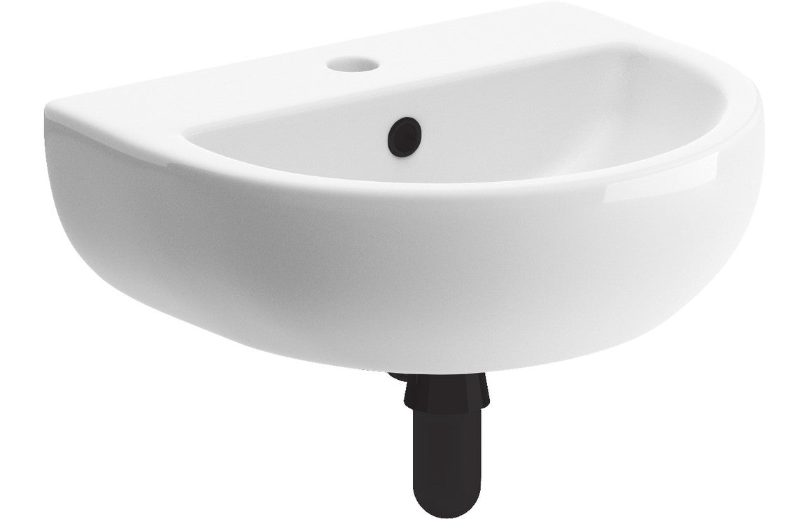 Monte 450x400mm 1TH Cloakroom Basin & Bottle Trap