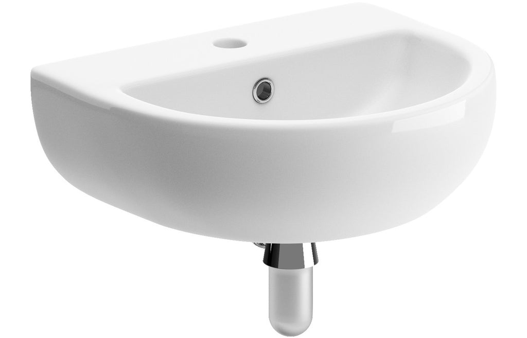 Monte 450x400mm 1TH Cloakroom Basin & Bottle Trap