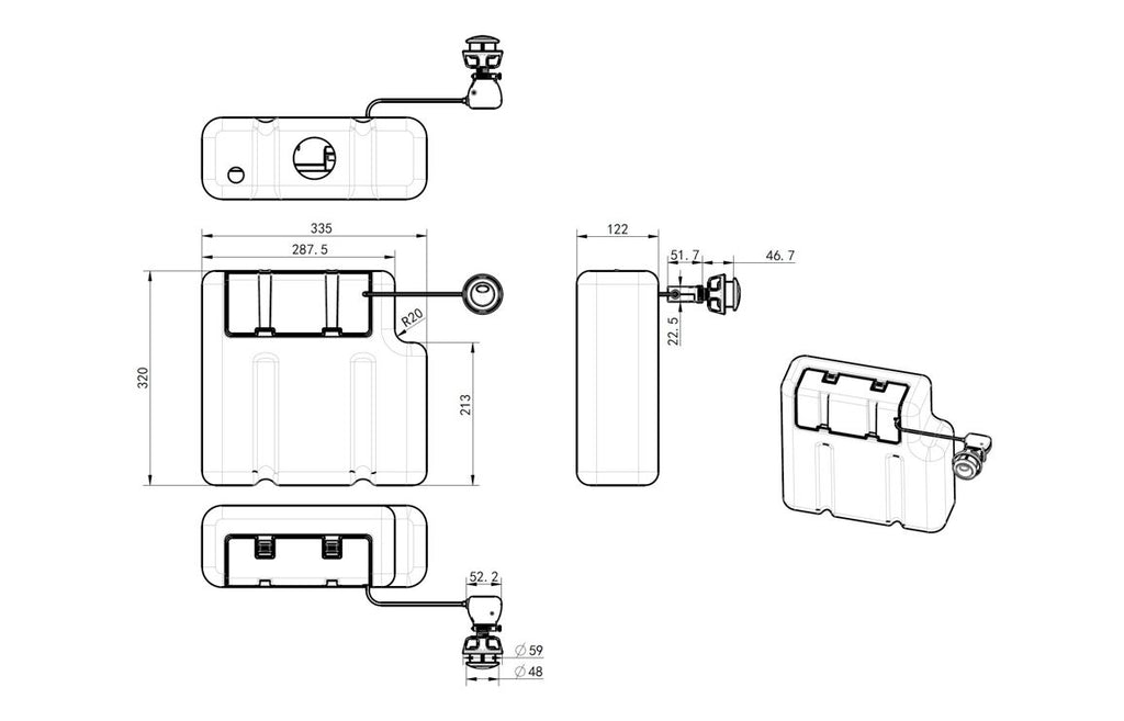 Concealed Cistern - Bottom/ Side Inlet