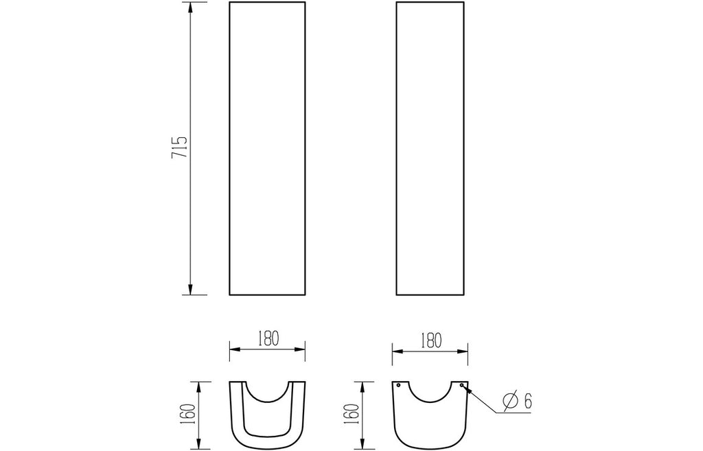 Monte 450/ 550 X 400mm Basin & Full /  Semi Pedestal/ Semi Recessed