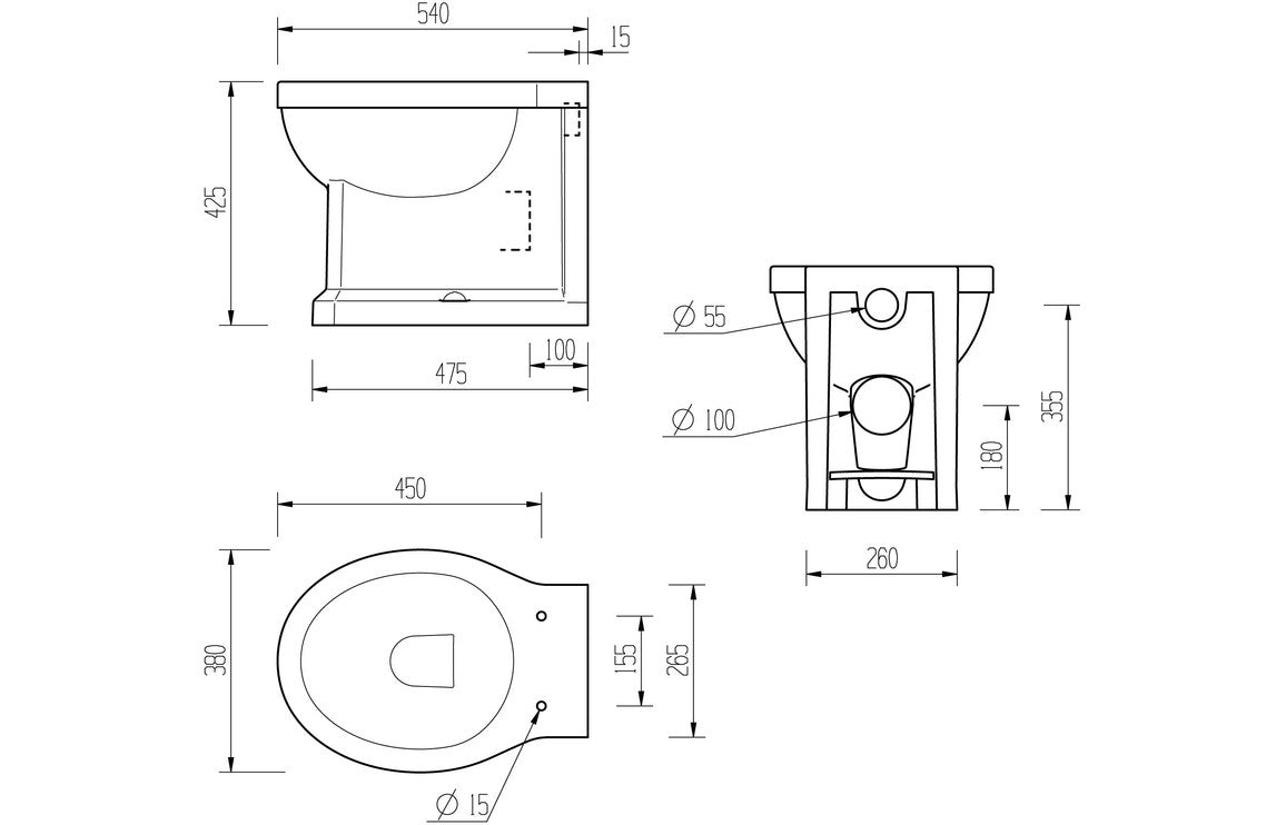 Royal Close Coupled or Back to wall WC & Soft Close Seat