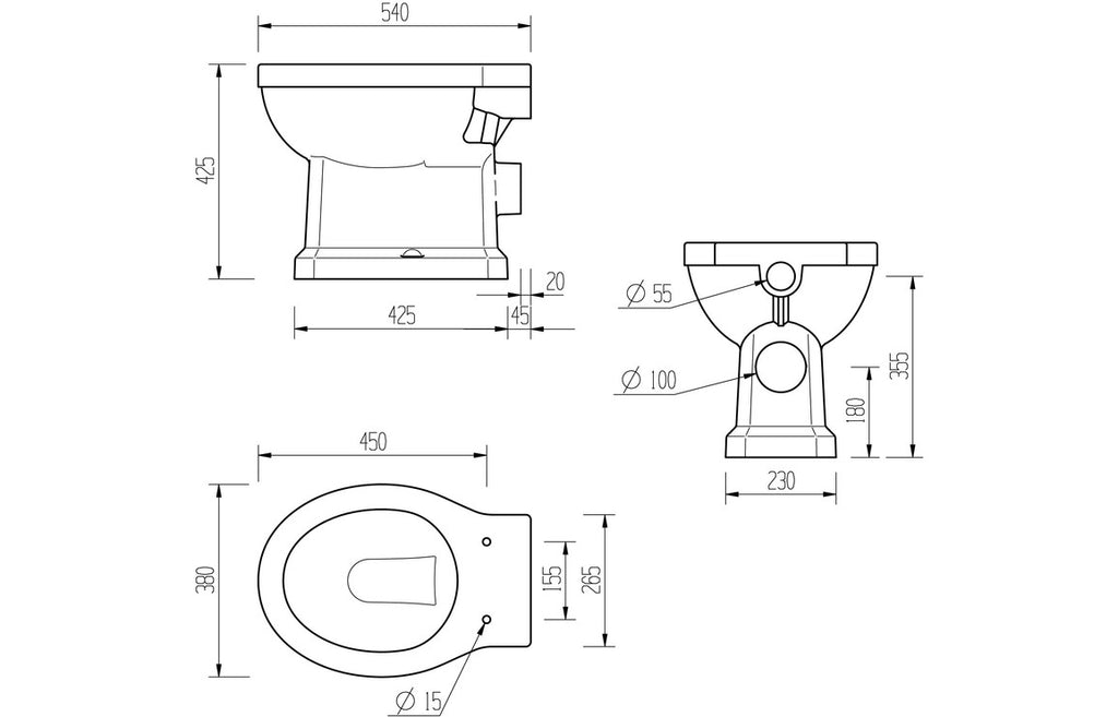 Royal High/ Low Level WC & Soft Close Seat